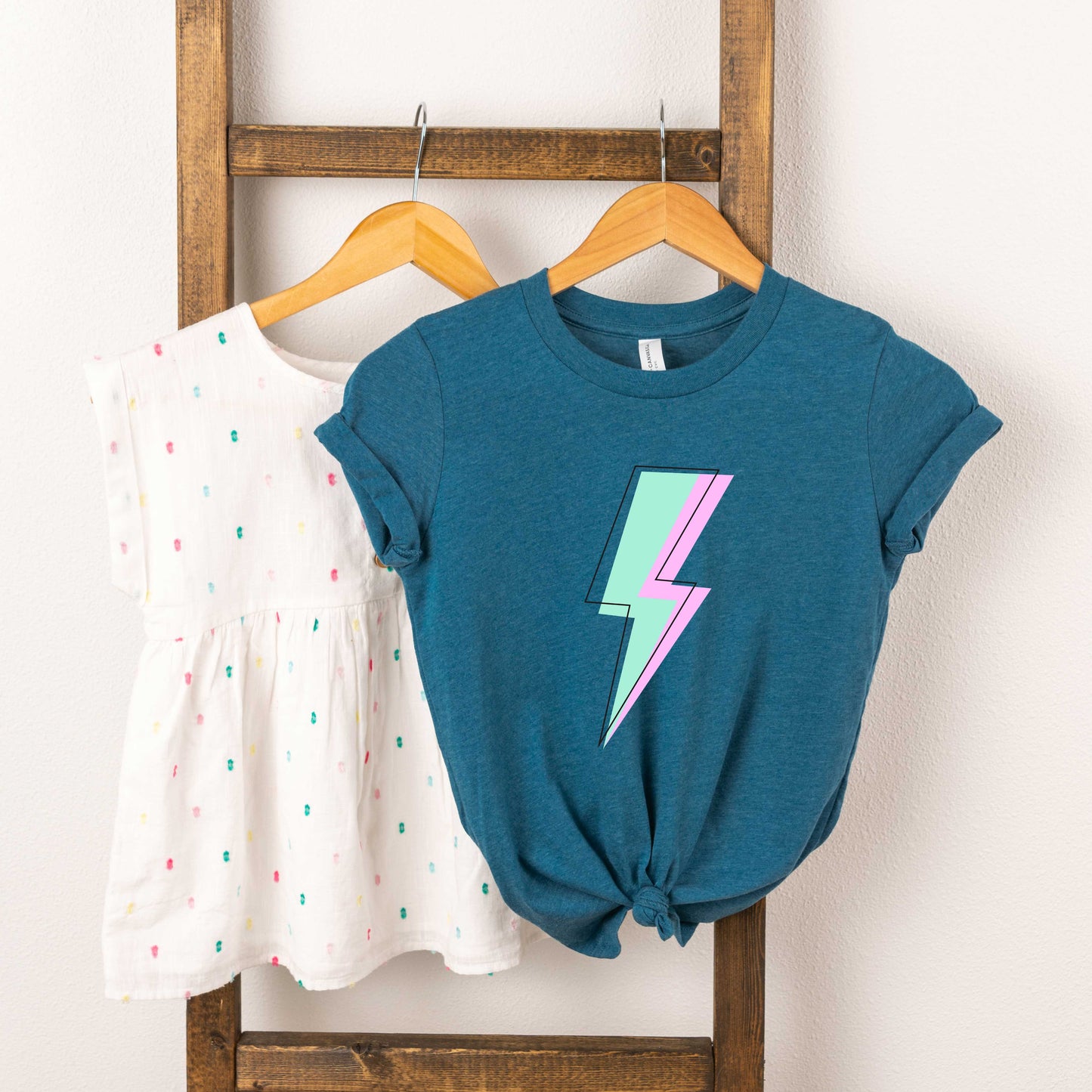 Layered Lightning Bolt | Youth Short Sleeve Crew Neck by The Juniper Shop