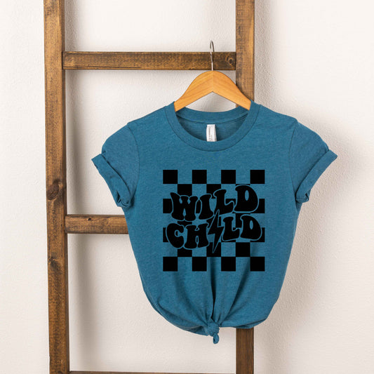 Wild Child Lightning Bolt | Toddler Short Sleeve Crew Neck by The Juniper Shop