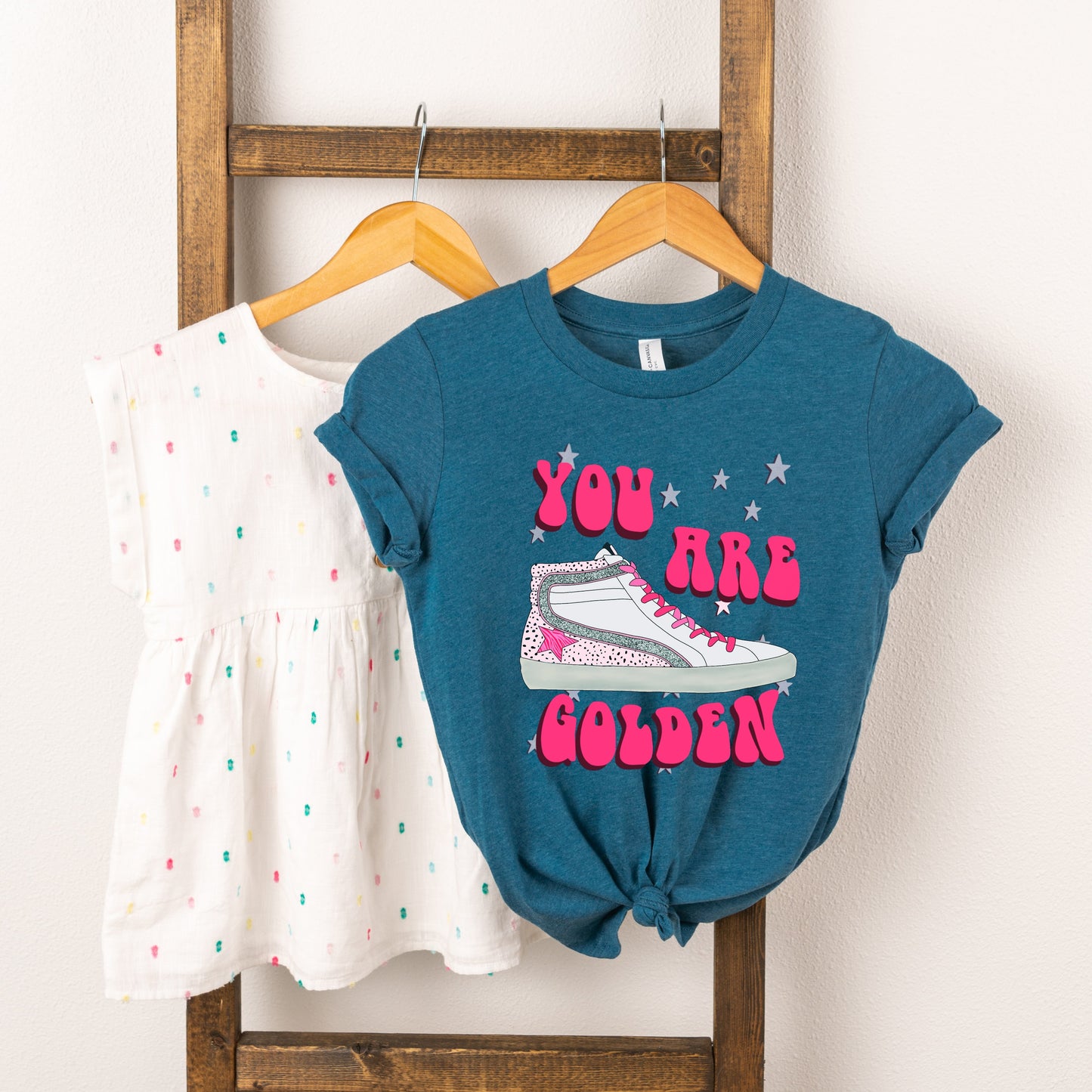 You Are Golden Shoe | Youth Graphic Short Sleeve Tee by The Juniper Shop