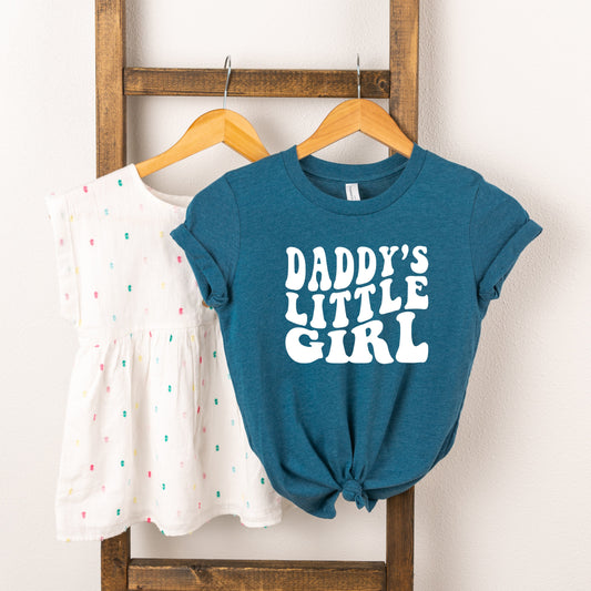 Daddy's Little Girl Wavy | Toddler Short Sleeve Crew Neck by The Juniper Shop