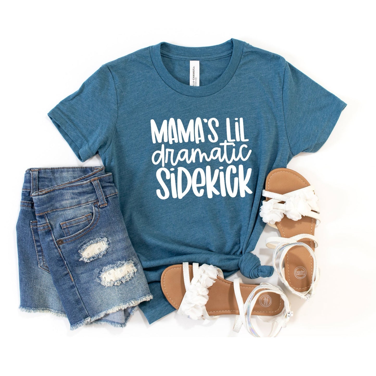 Mama's Lil Dramatic Sidekick | Youth Short Sleeve Crew Neck by The Juniper Shop