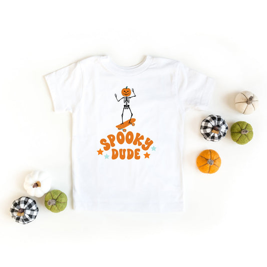 Spooky Dude Skeleton | Toddler Short Sleeve Crew Neck by The Juniper Shop