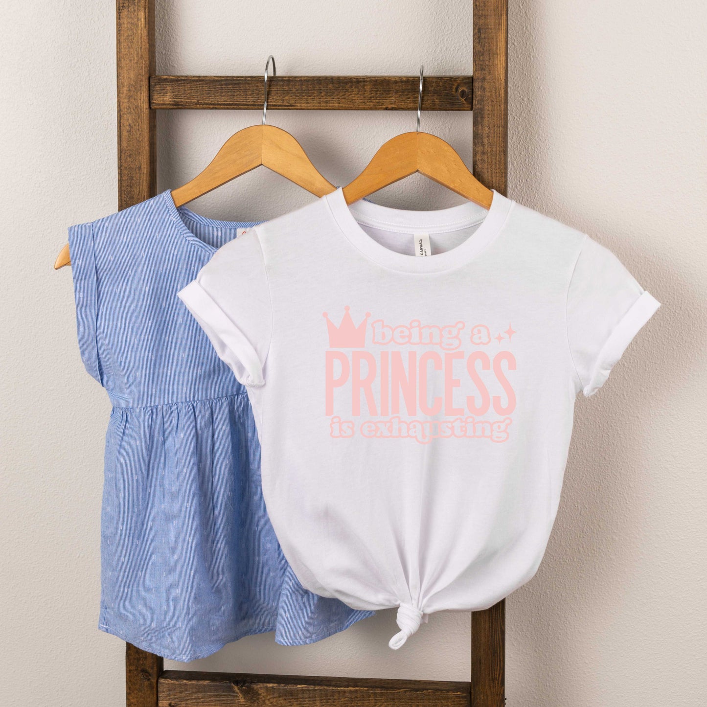 Being A Princess Is Exhausting | Toddler Short Sleeve Crew Neck by The Juniper Shop