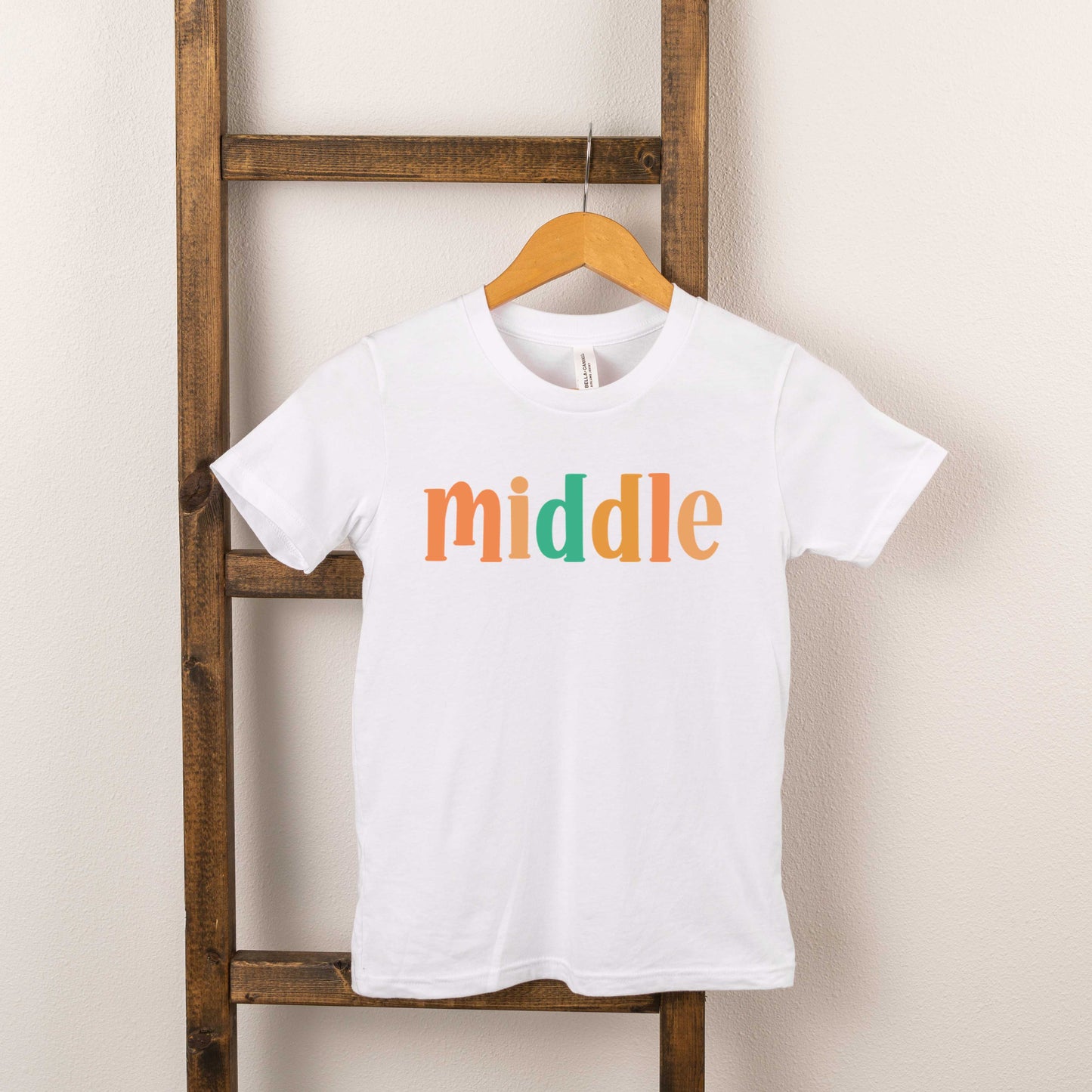 Middle Colorful | Toddler Graphic Short Sleeve Tee by The Juniper Shop