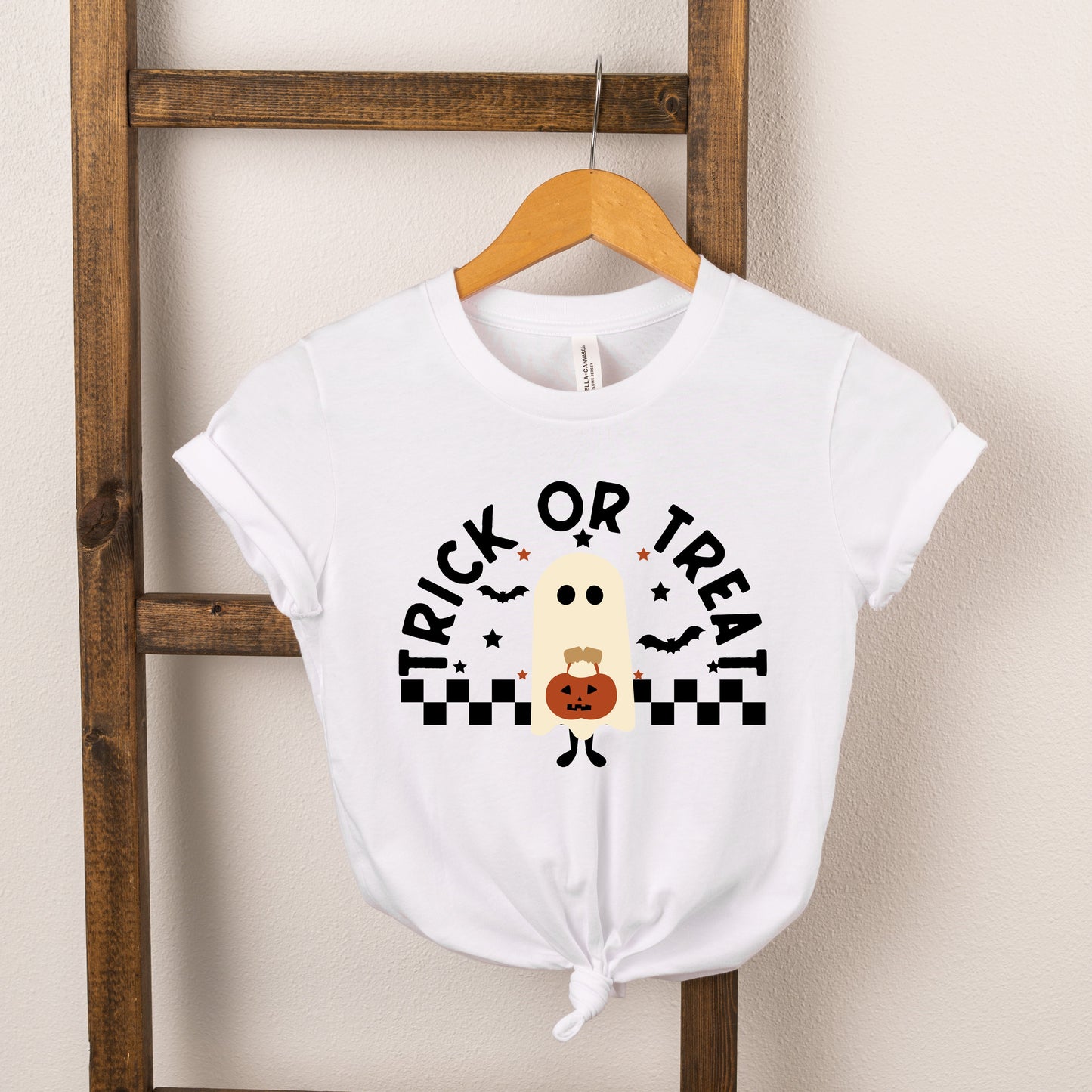 Trick Or Treat Ghost | Toddler Graphic Short Sleeve Tee by The Juniper Shop