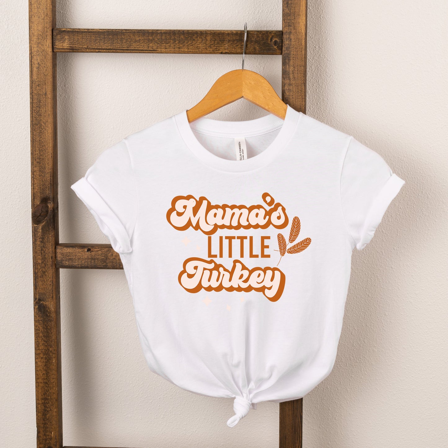 Mama's Little Turkey Colorful | Toddler Short Sleeve Crew Neck by The Juniper Shop