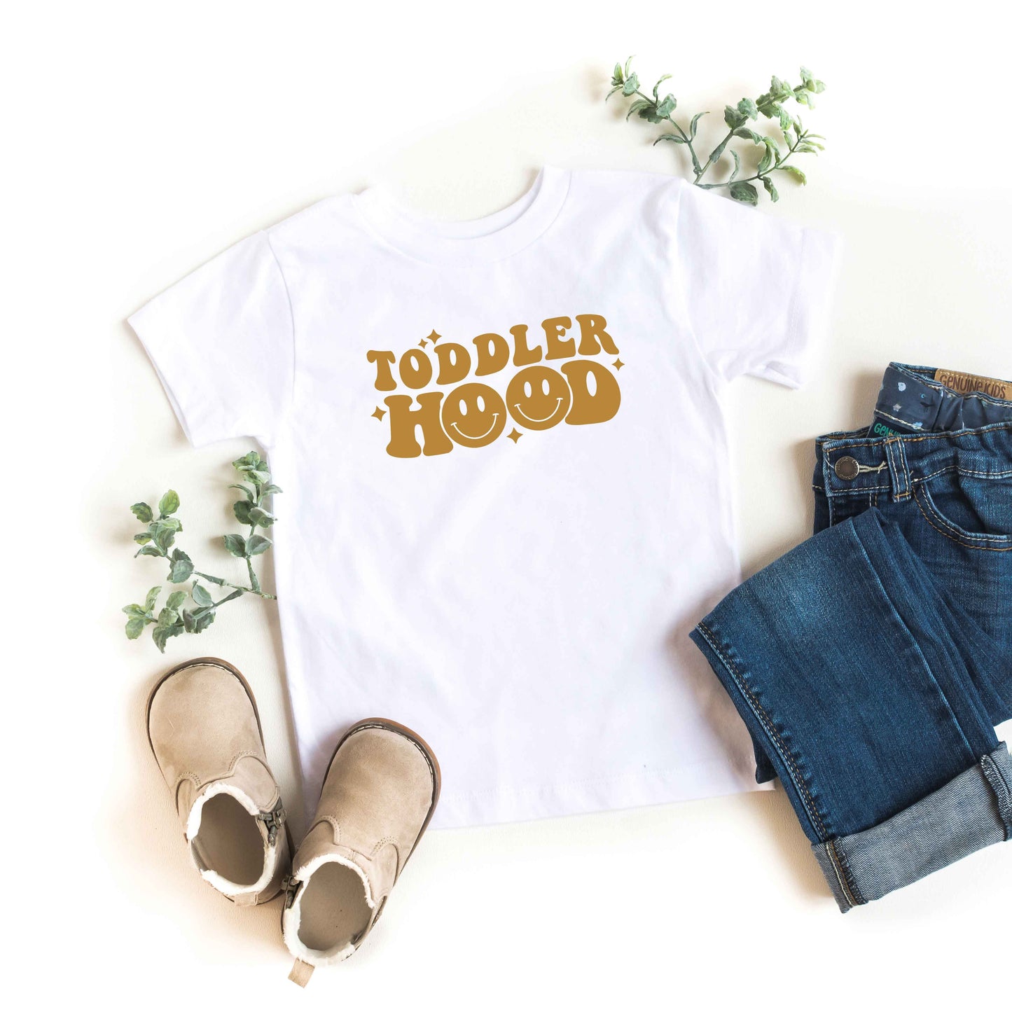 Toddler Hood Smiley | Toddler Short Sleeve Crew Neck by The Juniper Shop