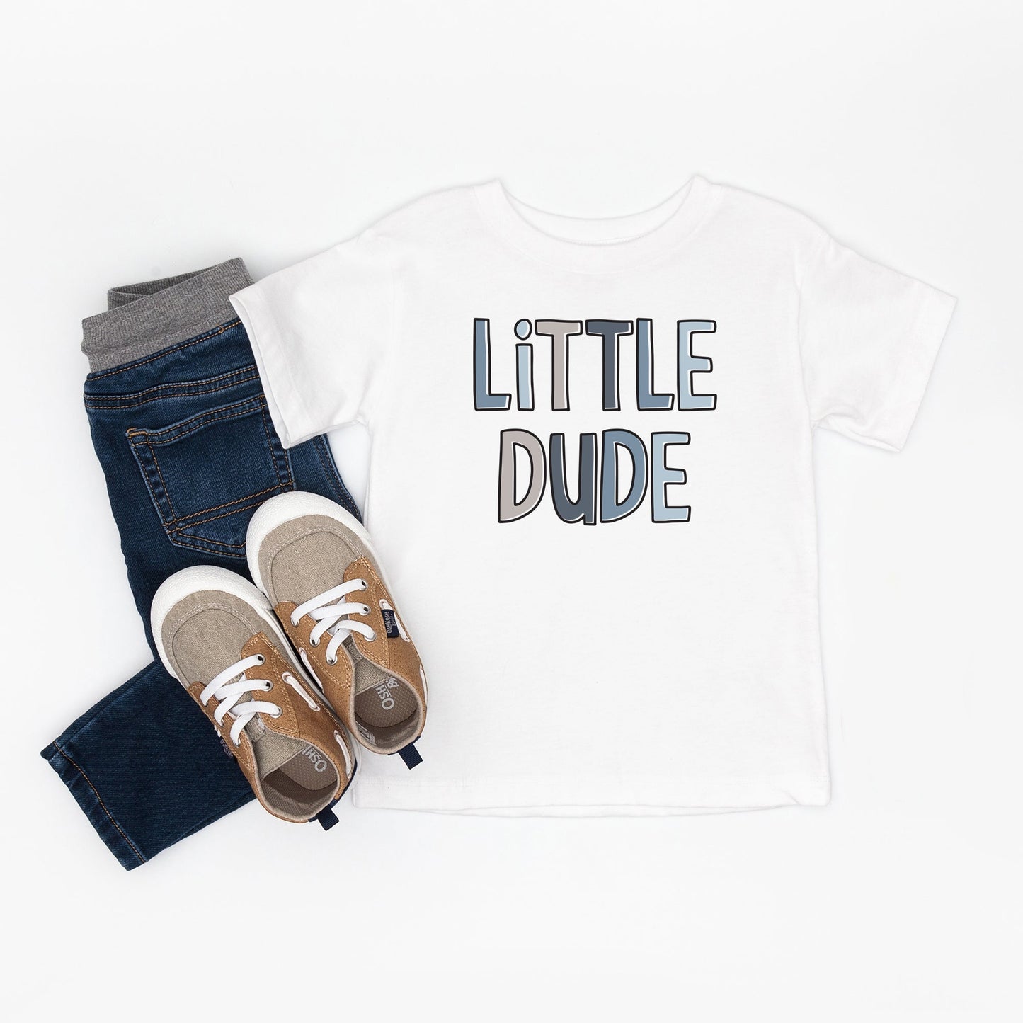 Little Dude Blue | Toddler Short Sleeve Crew Neck by The Juniper Shop