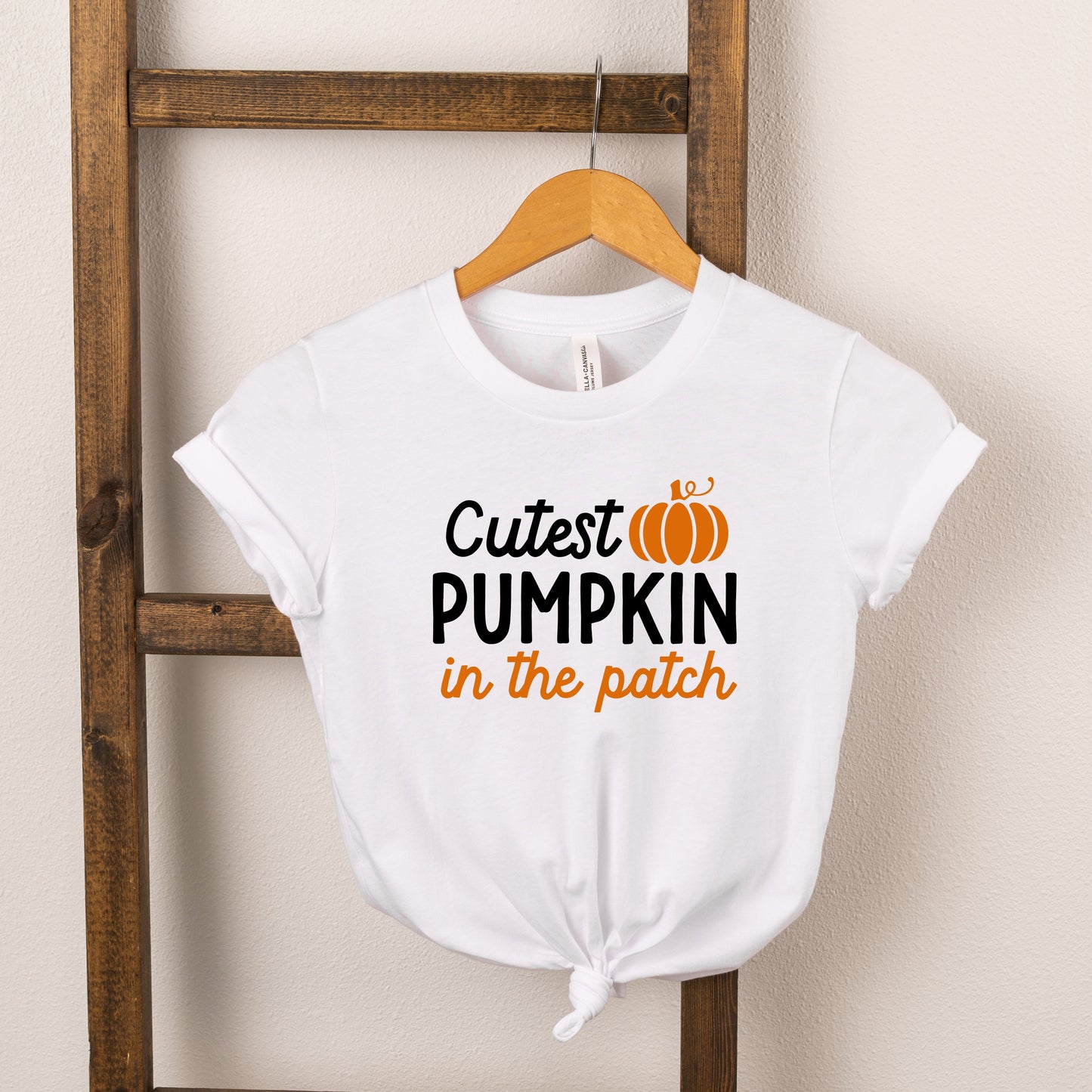 Cutest Pumpkin In The Patch Colorful | Toddler Short Sleeve Crew Neck by The Juniper Shop