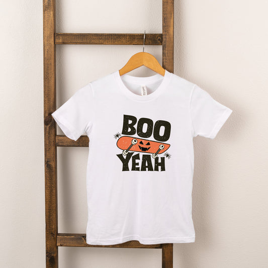 Boo Yeah Skateboard | Toddler Short Sleeve Crew Neck by The Juniper Shop