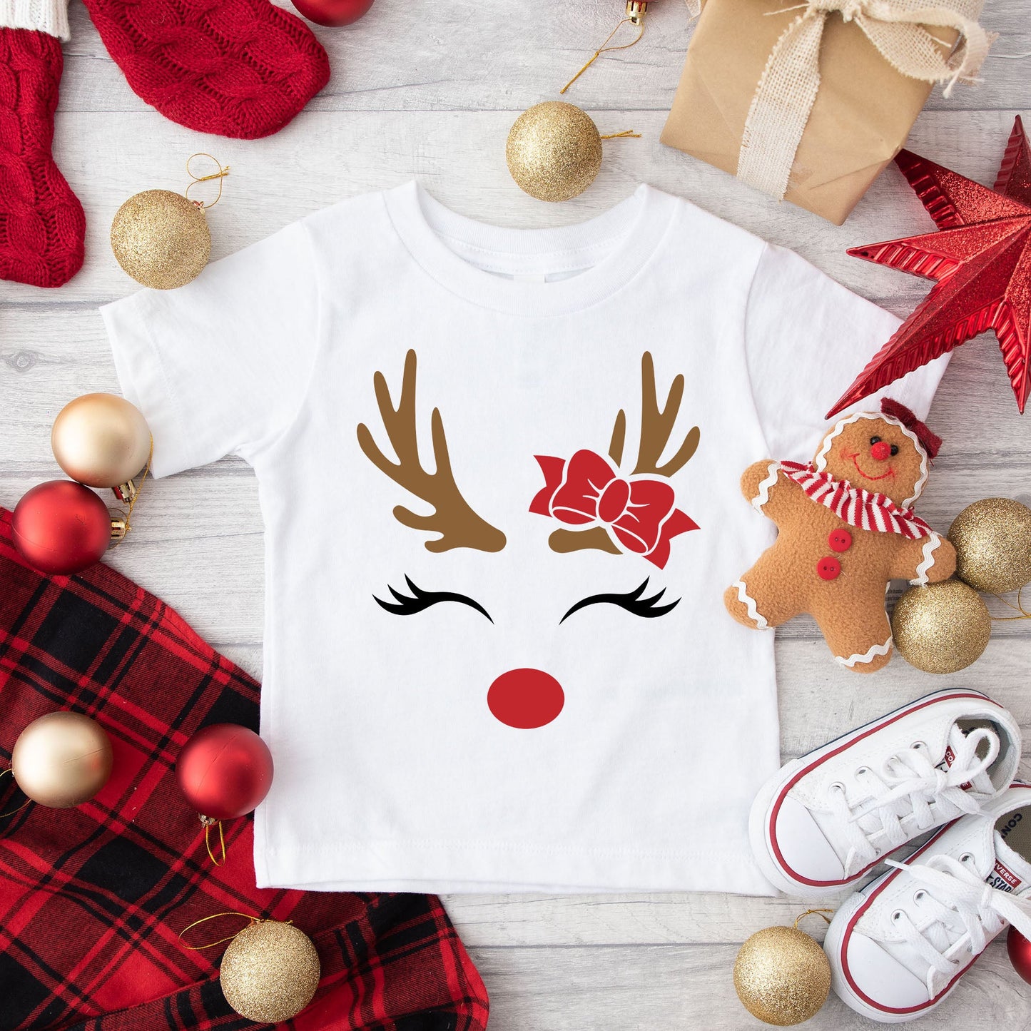 Reindeer Girl | Youth Graphic Short Sleeve Tee by The Juniper Shop