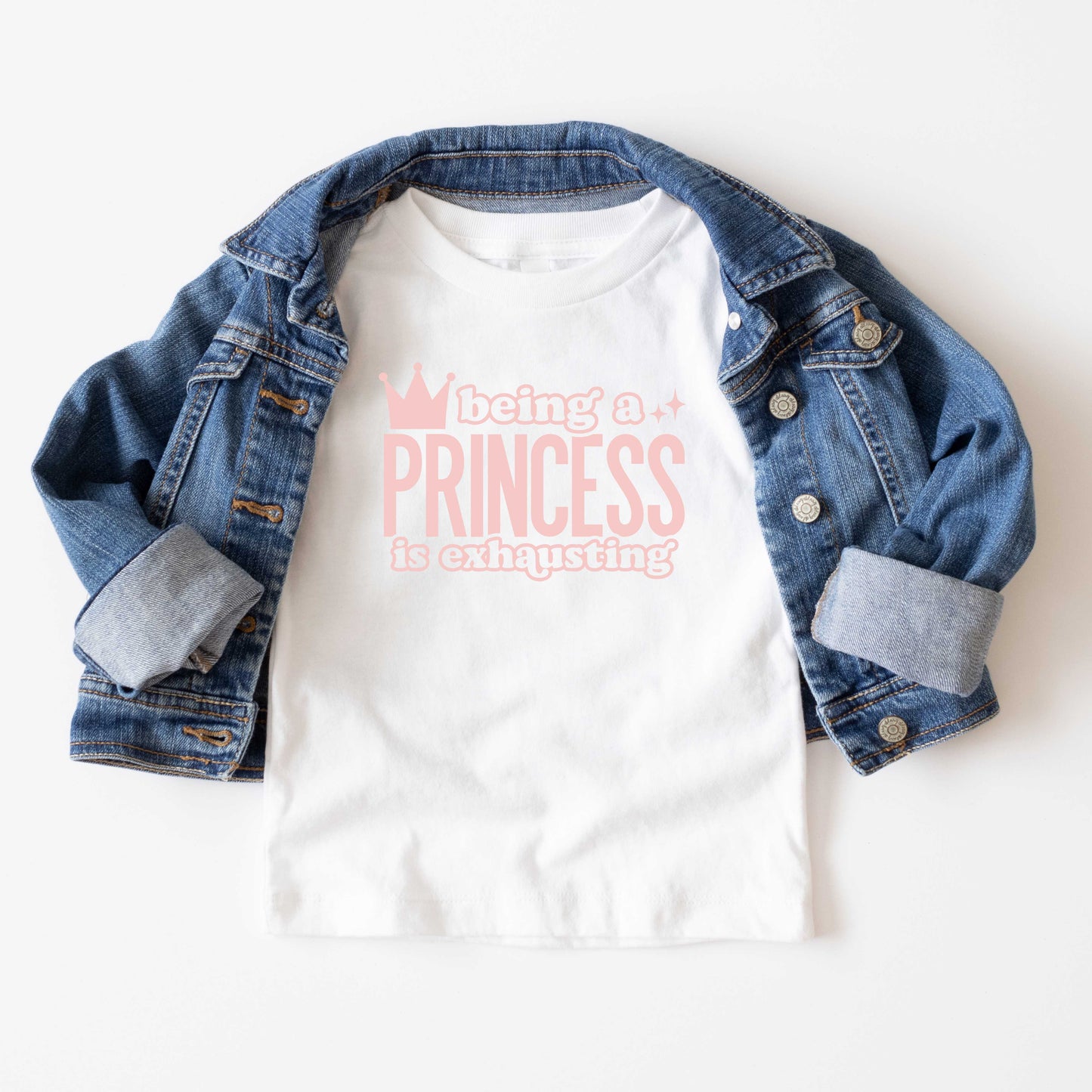 Being A Princess Is Exhausting | Youth Short Sleeve Crew Neck by The Juniper Shop