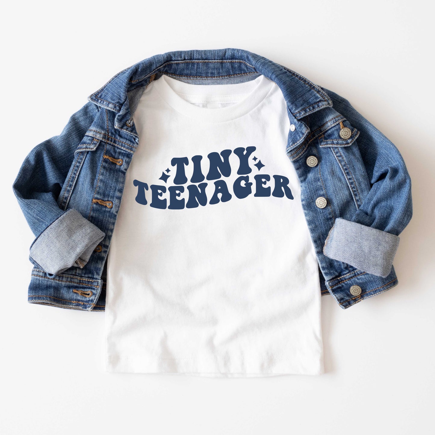 Tiny Teenager Wavy | Youth Short Sleeve Crew Neck by The Juniper Shop