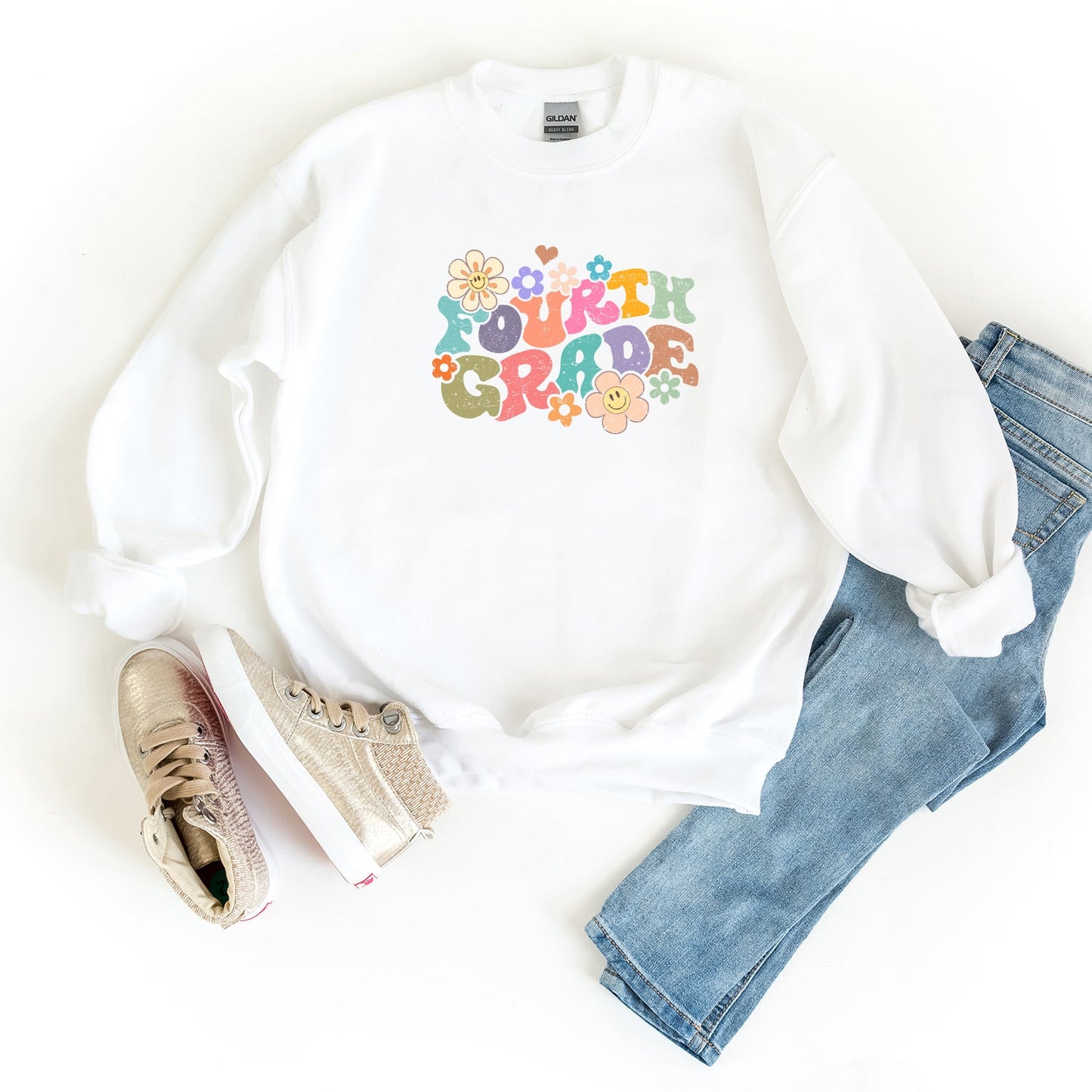 Fourth Grade Flowers | Youth Graphic Sweatshirt by The Juniper Shop