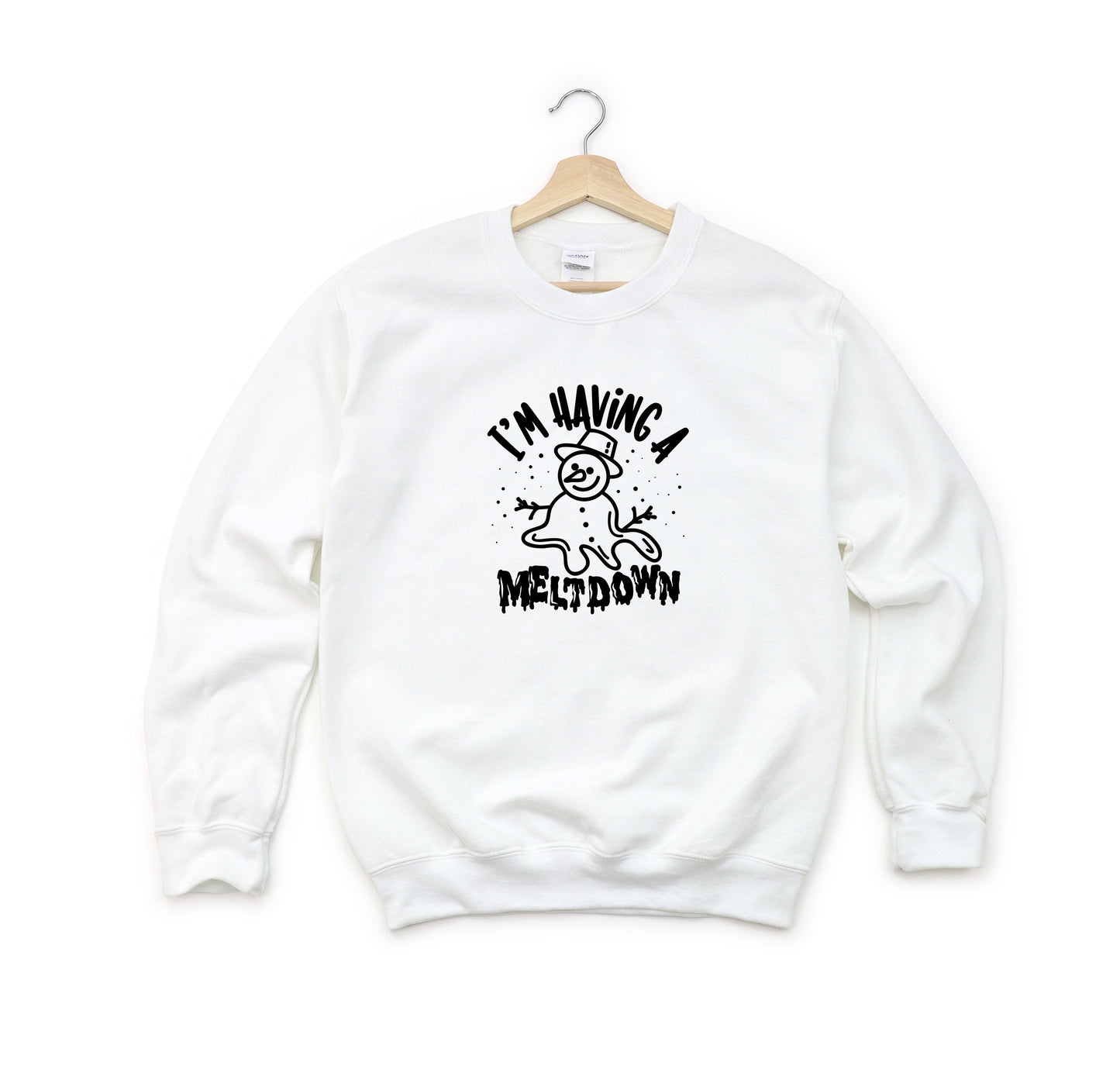 Having A Meltdown Snowman | Youth Sweatshirt by The Juniper Shop