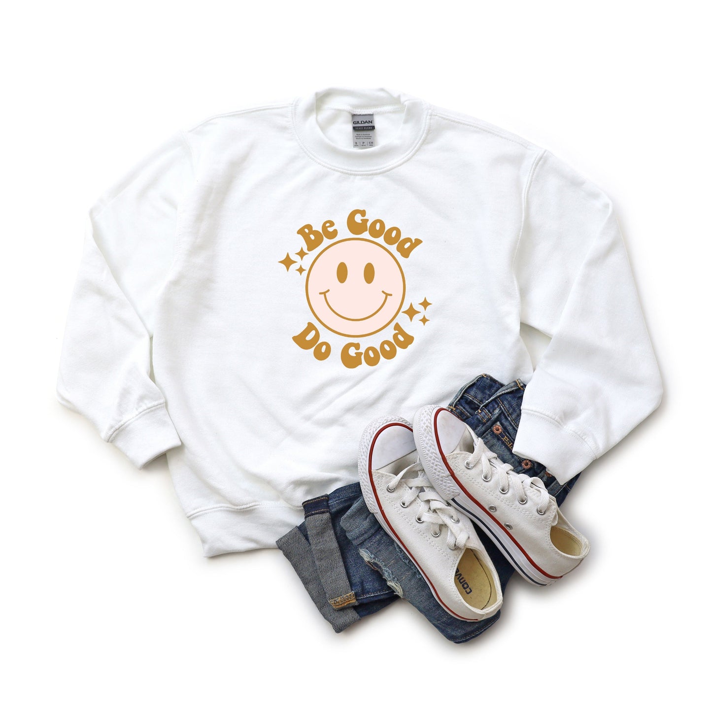 Be Good Do Good Smiley Face | Youth Sweatshirt by The Juniper Shop