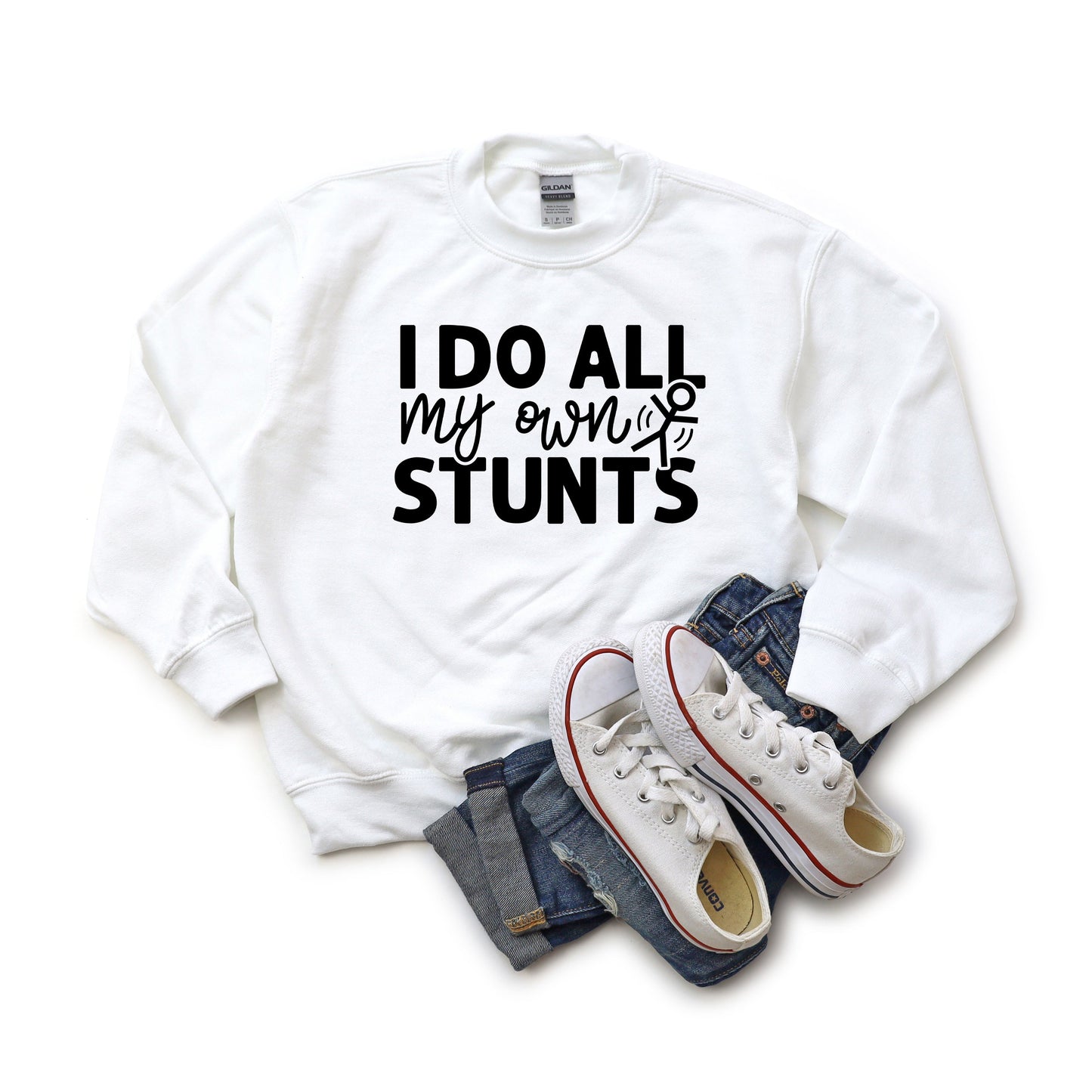 I Do All My Own Stunts | Youth Sweatshirt by The Juniper Shop