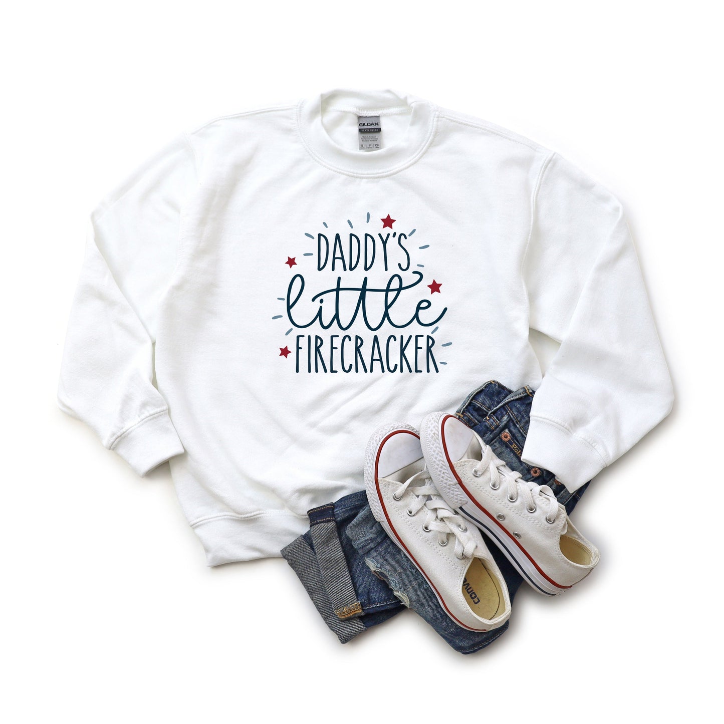 Daddy's Little Firecracker | Youth Sweatshirt by The Juniper Shop