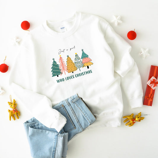 Just A Girl Who Loves Christmas | Youth Sweatshirt by The Juniper Shop