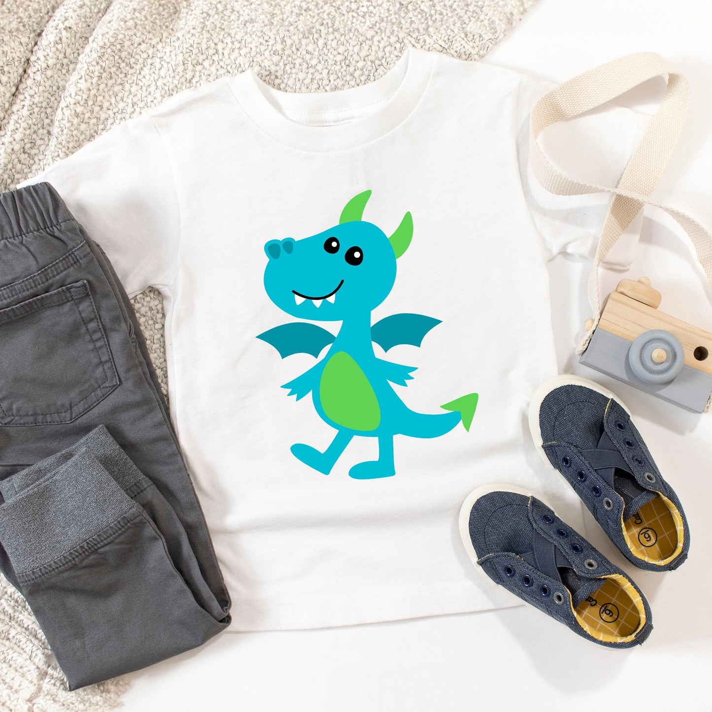 Blue Dragon | Toddler Graphic Short Sleeve Tee by The Juniper Shop