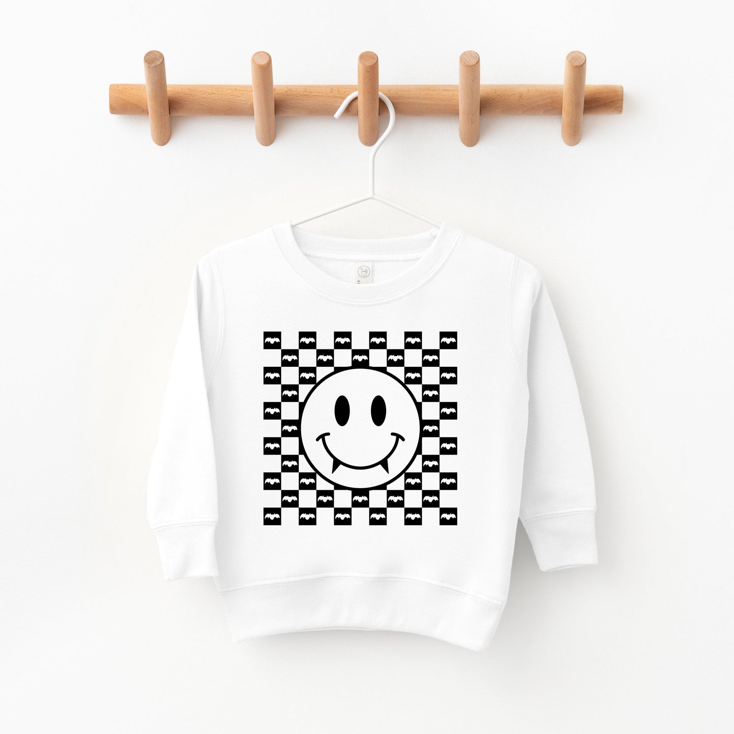 Halloween Bat Smiley Face | Toddler Sweatshirt by The Juniper Shop