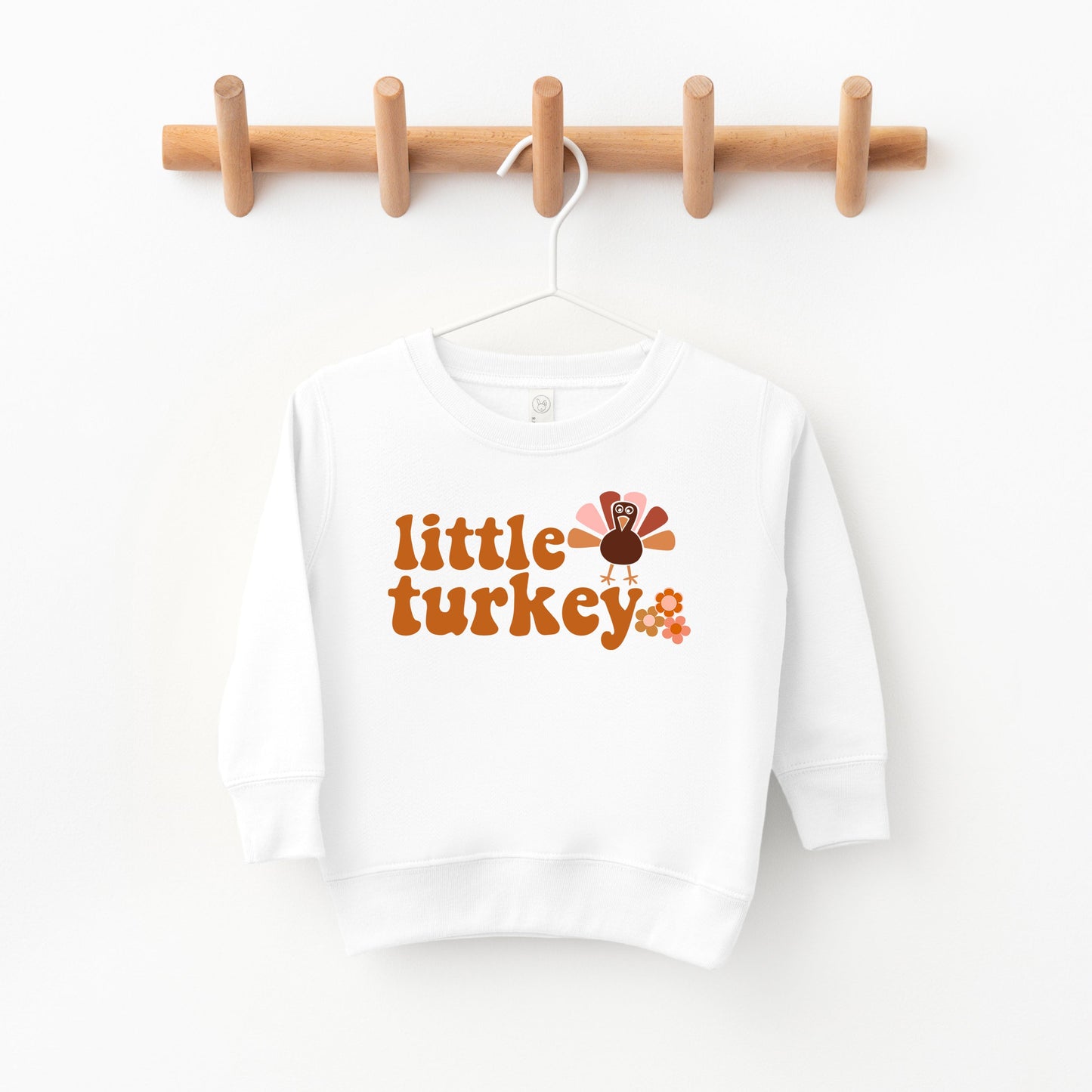 Little Turkey Flowers | Toddler Sweatshirt by The Juniper Shop