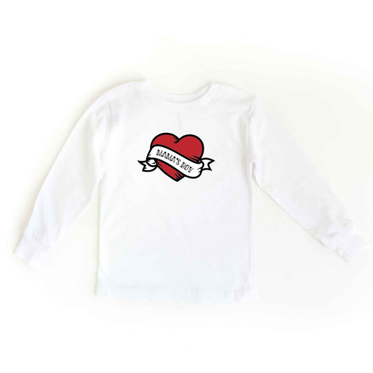 Mama's Boy Heart | Toddler Long Sleeve Tee by The Juniper Shop