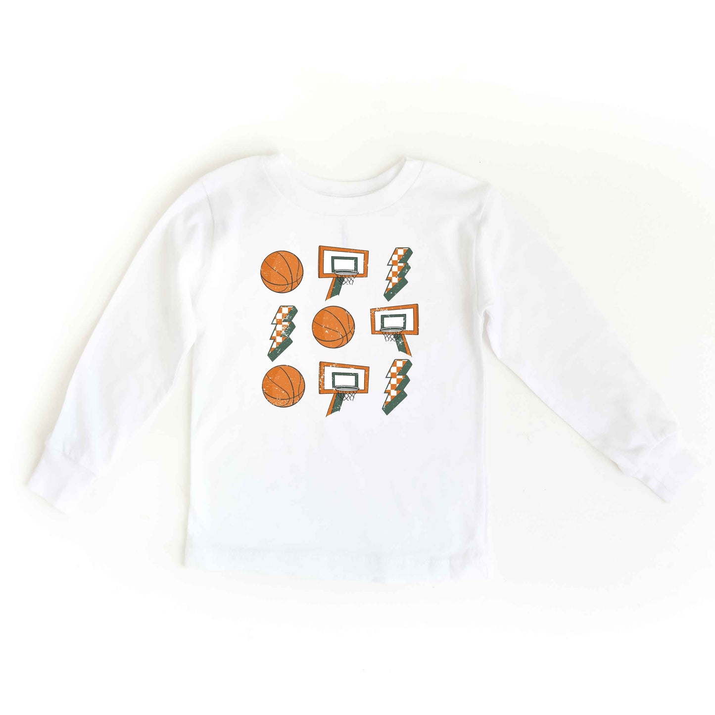 Basketball Collage | Youth Long Sleeve Tee by The Juniper Shop