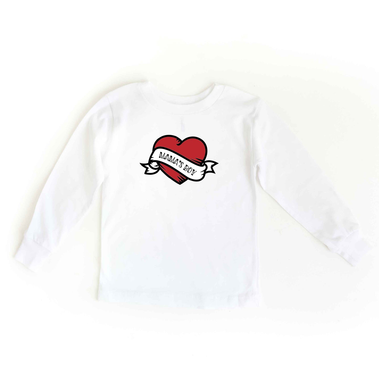 Mama's Boy Heart | Youth Long Sleeve Tee by The Juniper Shop