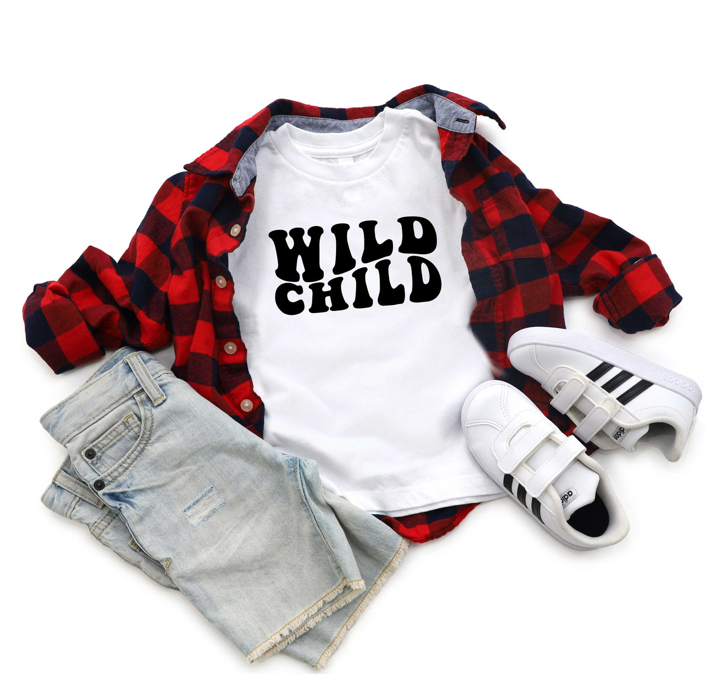 Wild Child Wavy | Youth Short Sleeve Crew Neck by The Juniper Shop