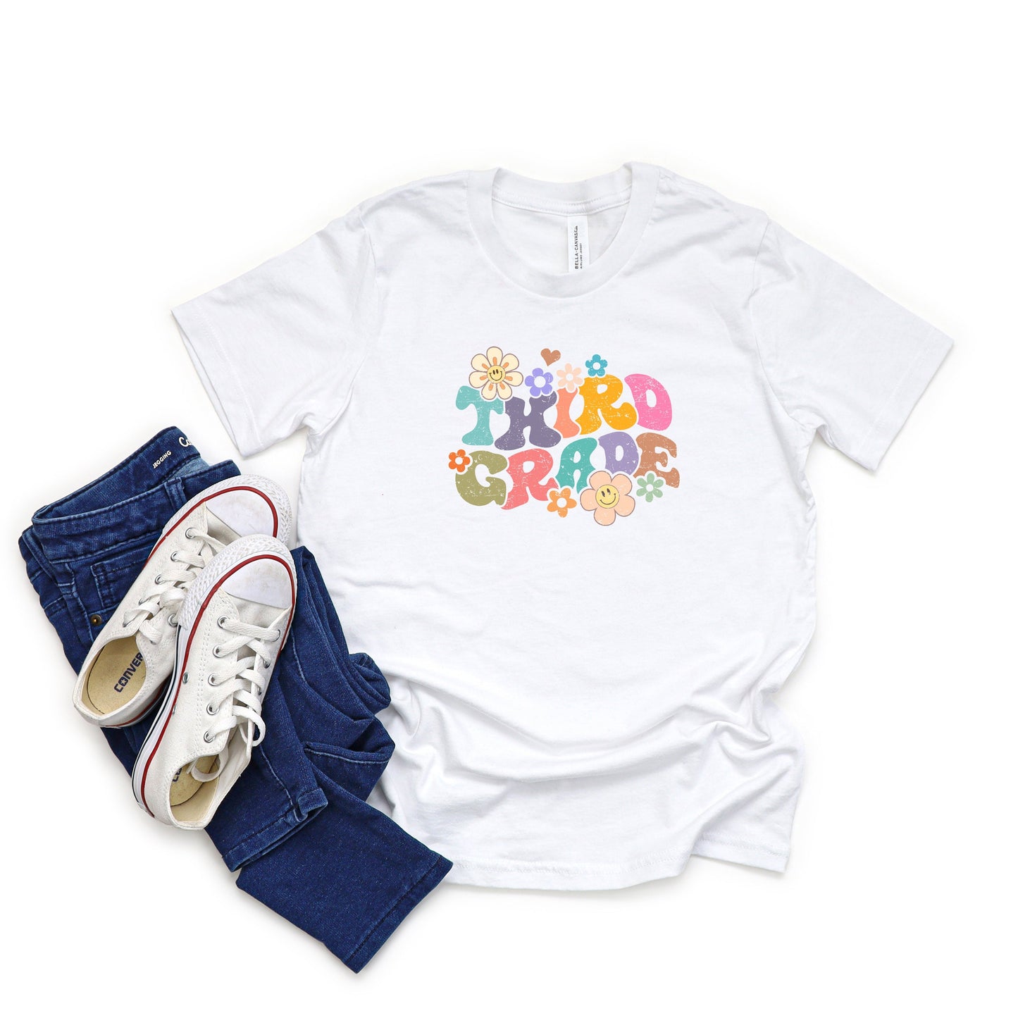 Third Grade Flowers | Youth Graphic Short Sleeve Tee by The Juniper Shop