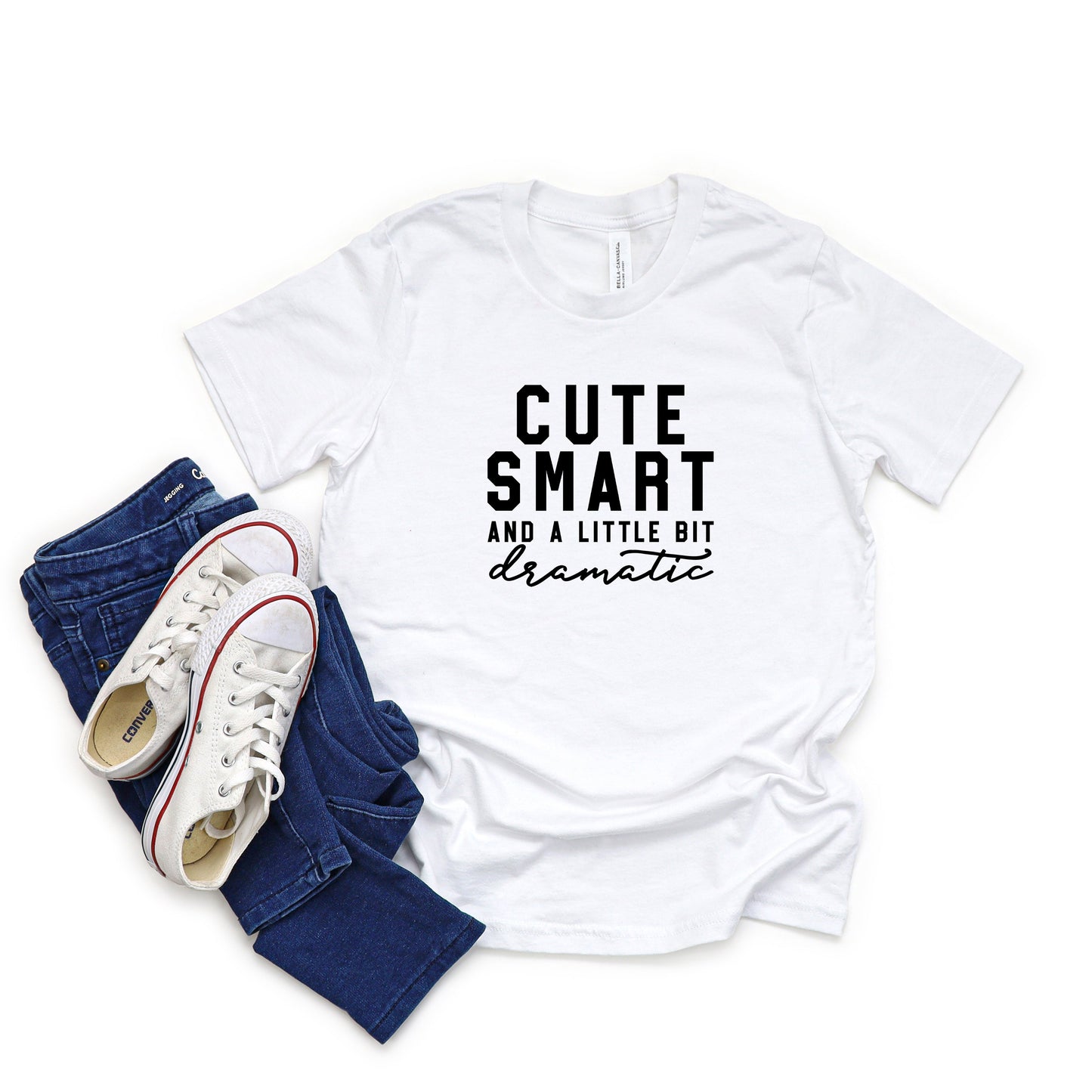 Cute Smart Dramatic | Youth Short Sleeve Crew Neck by The Juniper Shop