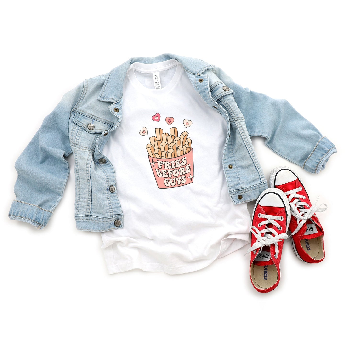 Fries Before Guys | Youth Short Sleeve Crew Neck by The Juniper Shop