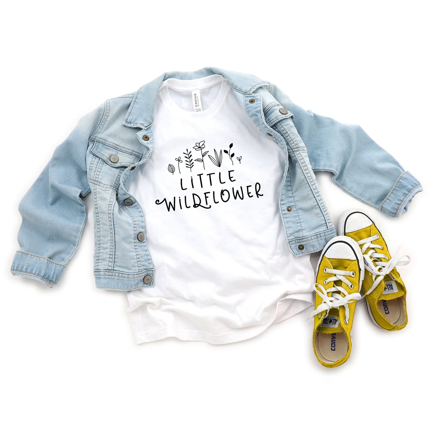 Little Wildflower Flowers | Youth Short Sleeve Crew Neck by The Juniper Shop