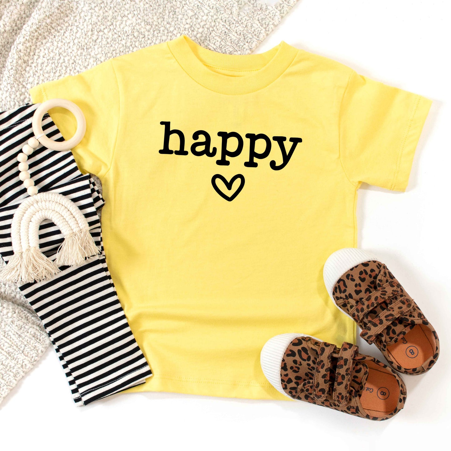 Happy Heart | Toddler Short Sleeve Crew Neck by The Juniper Shop